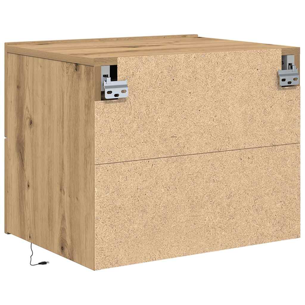 Natskab 2 pcs Artisan Egetræ 50 x 39 x 41 cm Konstrueret træ