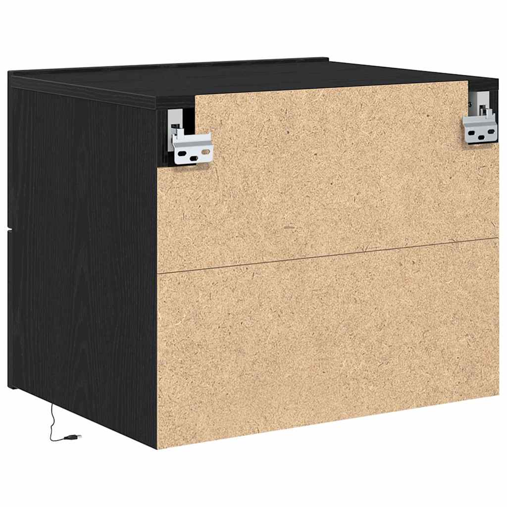 Natskab med skuffe Sort eg 50 x 39 x 41 cm Konstrueret træ