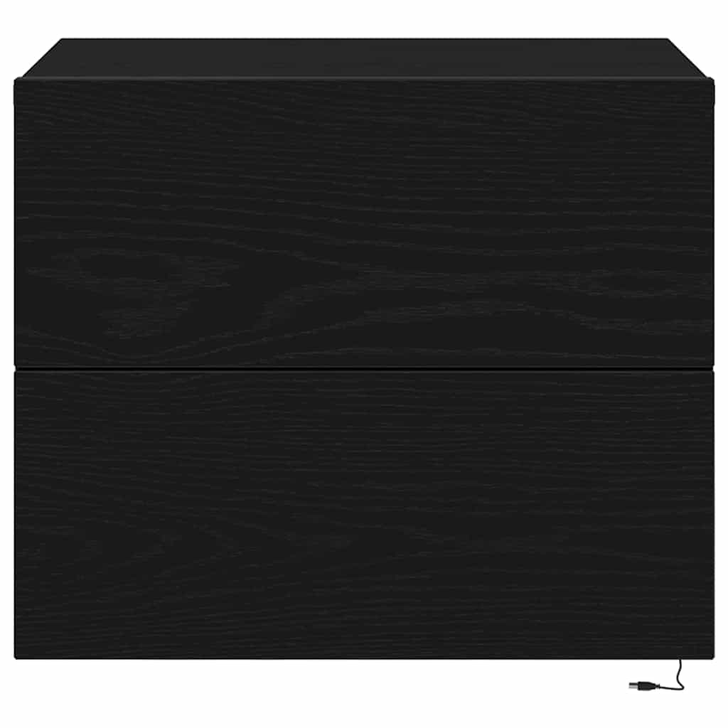 Natskab med skuffe Sort eg 50 x 39 x 41 cm Konstrueret træ