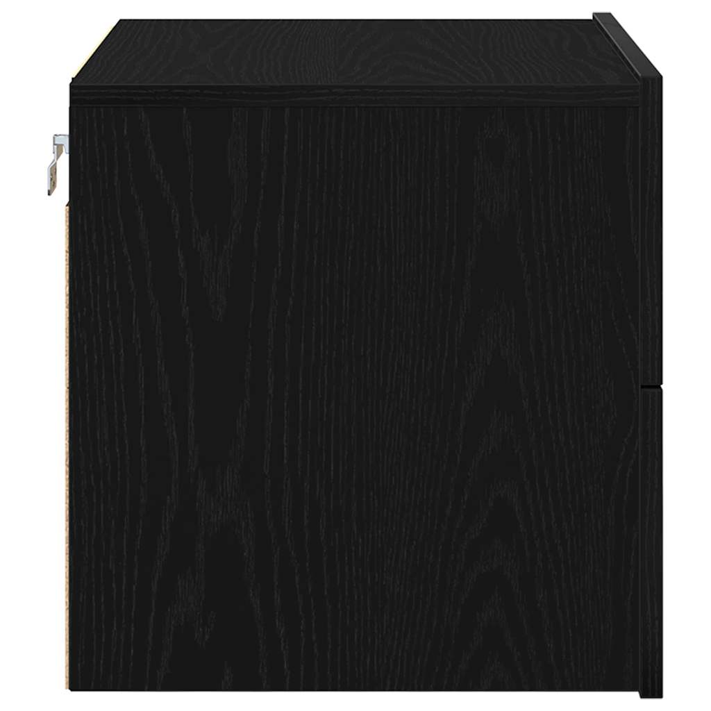 Natskab med skuffe Sort eg 50 x 39 x 41 cm Konstrueret træ