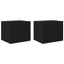 Natskab 2 pcs Sort eg 50 x 39 x 41 cm Konstrueret træ