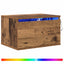 Vægmonteret natbord Gammelt træ 50 x 36 x 30 cm Konstrueret træ