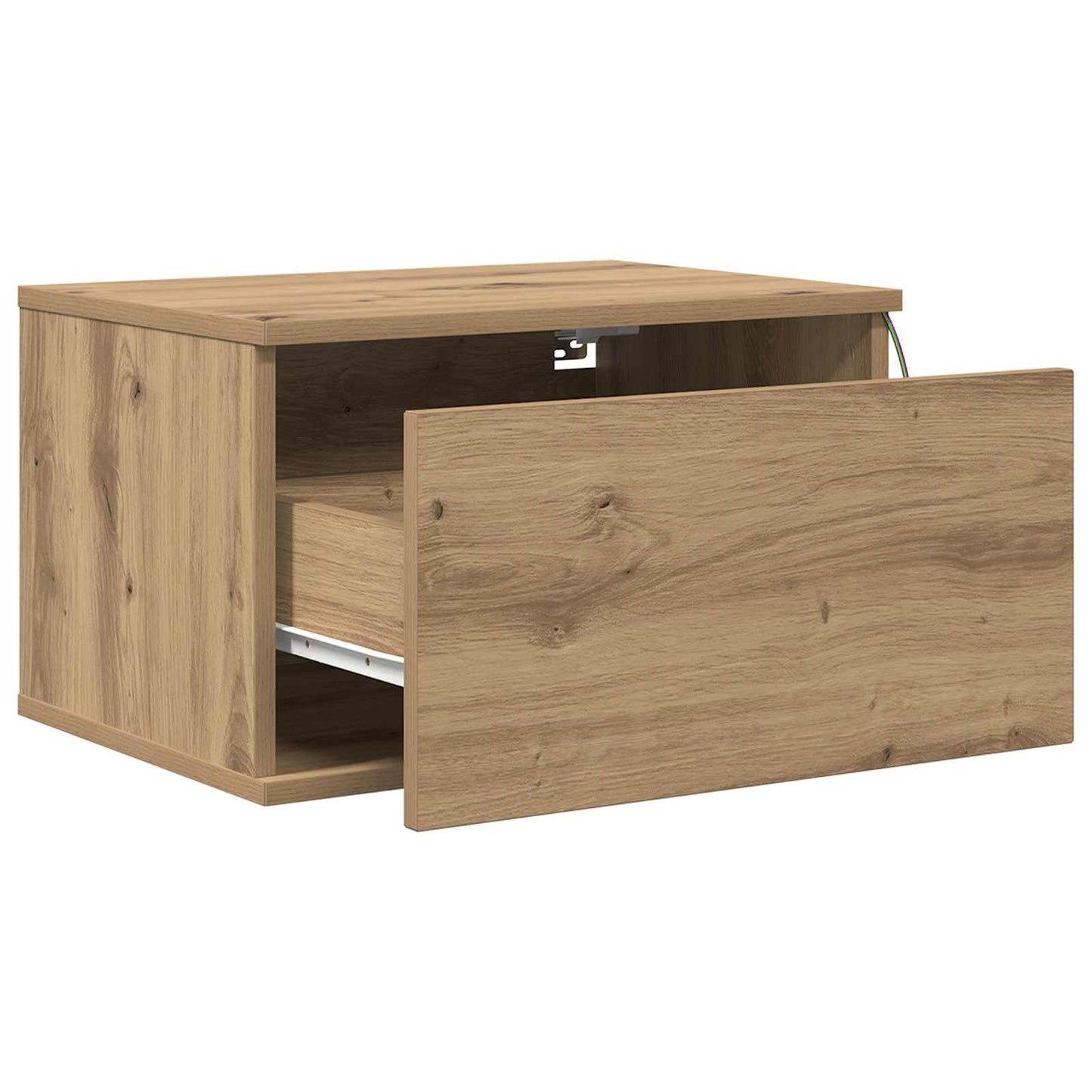 Vægmonteret natbord 2 pcs Artisan Egetræ 50 x 36 x 30 cm