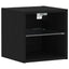 LED Væghylde Bedside Cabinet Vægmonteret Sort 30 x 28,5 x 30 cm