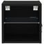 LED Væghylde Bedside Cabinet 2 pcs Sort 30 x 28,5 x 30 cm