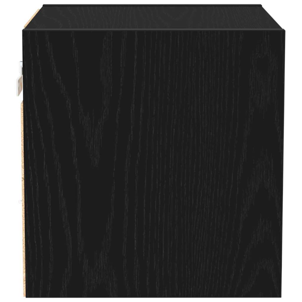 LED Væghylde Bedside Cabinet 2 pcs Sort 30 x 28,5 x 30 cm