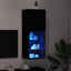 TV-møbelsæt med LED Sort eg 40,5 x 30 x 102 cm Konstrueret træ
