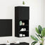 TV-møbelsæt med LED Sort eg 40,5 x 30 x 102 cm Konstrueret træ