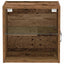 Flydende hylde med LED lys 2 pcs Brun 40 x 28,5 x 40 cm
