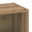 Flydende hylde med LED lys 2 stk. Brun 40 x 28,5 x 40 cm