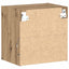 Flydende hylde med LED lys 2 stk. Brun 40 x 28,5 x 40 cm