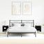Flydende hylde med LED lys 2 pcs Sort 40 x 28,5 x 40 cm