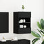 TV-møbelsæt Vægmonteret Sort 40 x 30 x 60,5 cm Konstrueret træ