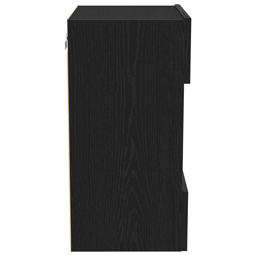 TV-møbelsæt Vægmonteret Sort 40 x 30 x 60,5 cm Konstrueret træ