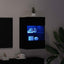 TV-møbelsæt 2 pcs Sort 40 x 30 x 60,5 cm Konstrueret træ