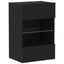 TV-møbelsæt 2 pcs Sort 40 x 30 x 60,5 cm Konstrueret træ