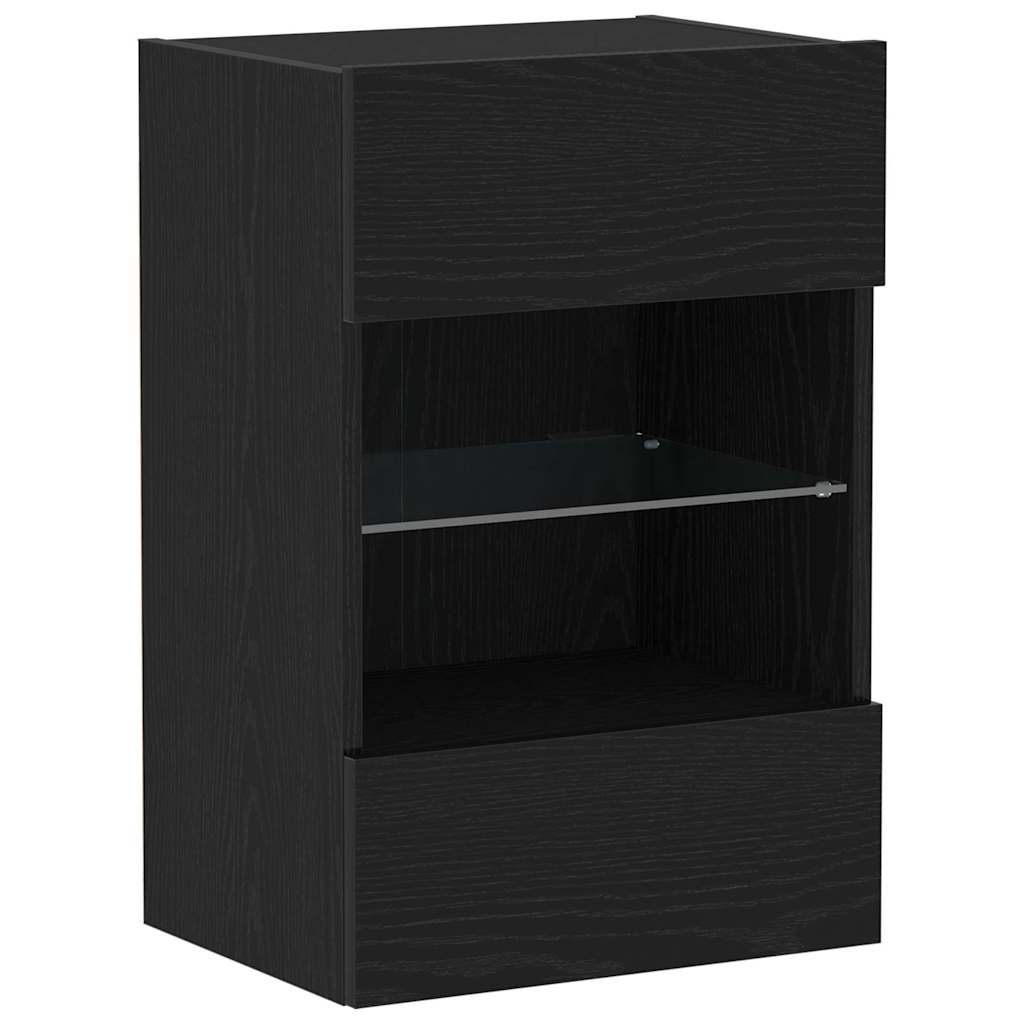 TV-møbelsæt 2 pcs Sort 40 x 30 x 60,5 cm Konstrueret træ