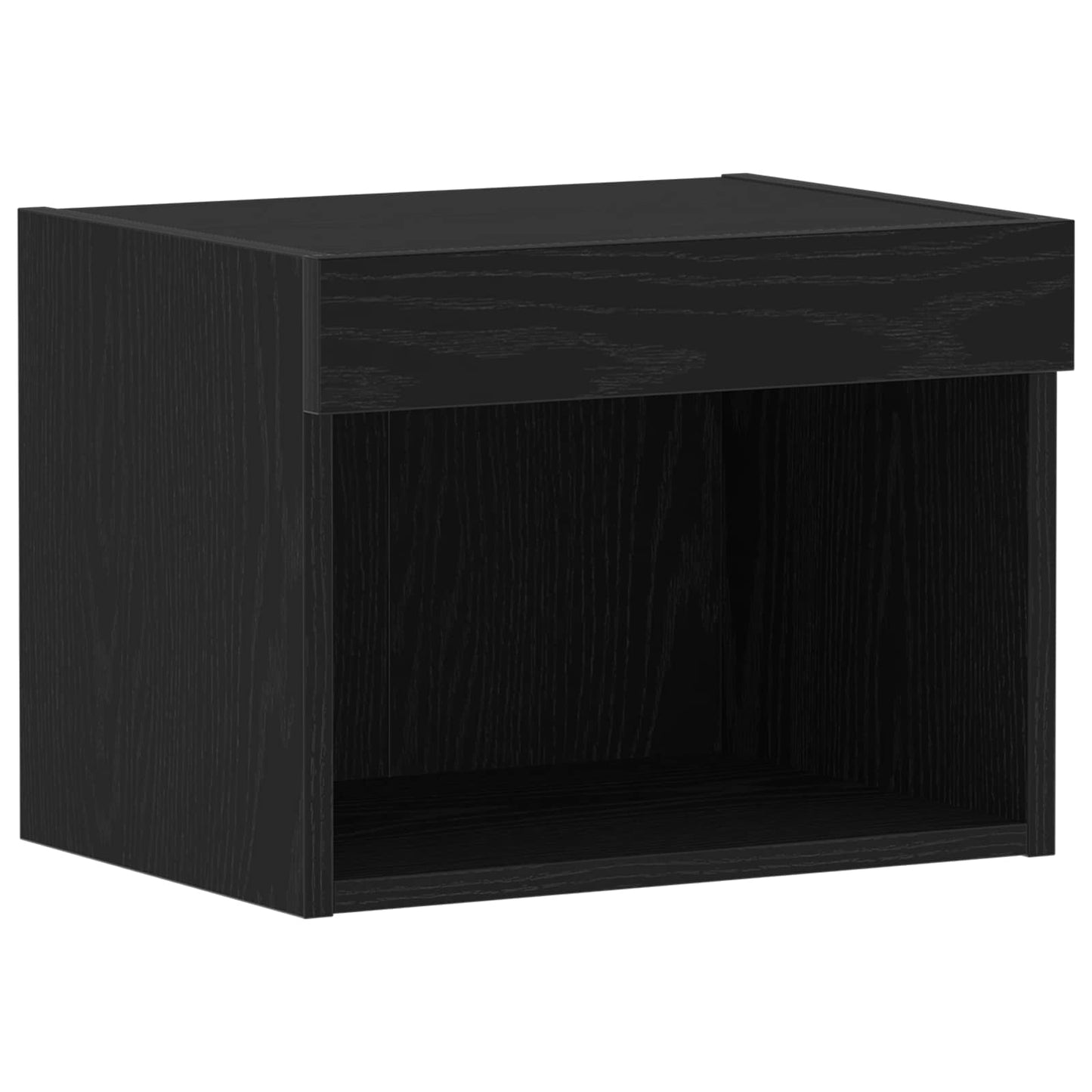 TV-møbelsæt med LED Sort eg 40 x 30 x 30 cm Konstrueret træ