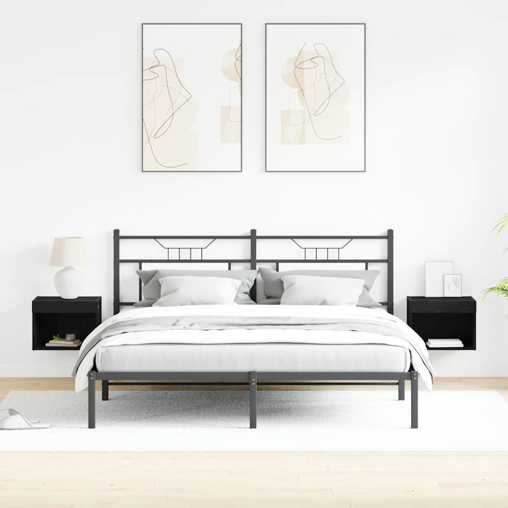 TV-møbelsæt 2 pcs Sort eg 40 x 30 x 30 cm Konstrueret træ