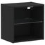TV-møbelsæt 2 pcs Sort eg 40 x 30 x 30 cm Konstrueret træ