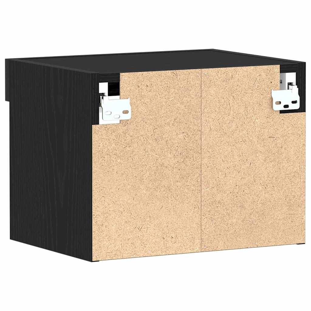 TV-møbelsæt 2 pcs Sort eg 40 x 30 x 30 cm Konstrueret træ