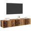 TV vægskab 2 pcs Gammelt træ 80 x 35 x 31 cm Konstrueret træ