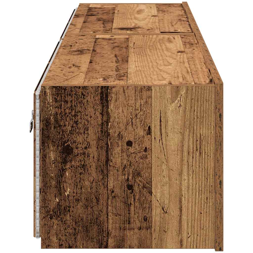 TV vægskab 2 pcs Gammelt træ 80 x 35 x 31 cm Konstrueret træ