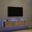 TV vægskab 2 pcs Artisan Egetræ Konstrueret træ