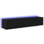 TV vægskab 2 pcs Sort eg 80 x 35 x 31 cm Konstrueret træ