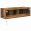 TV vægskab 2 pcs Gammelt træ 100 x 35 x 31 cm Konstrueret træ
