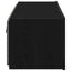 TV vægskab 2 pcs Sort eg 100 x 35 x 31 cm Konstrueret træ