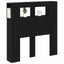 LED sengegavl Sort eg 100 x 18,5 x 103,5 cm Konstrueret træ