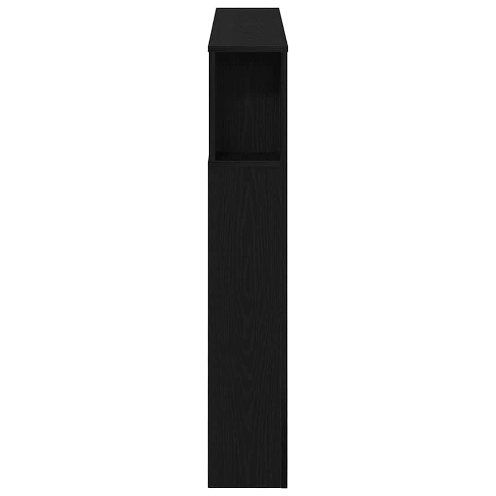 LED sengegavl Sort eg 120 x 18,5 x 103,5 cm Konstrueret træ