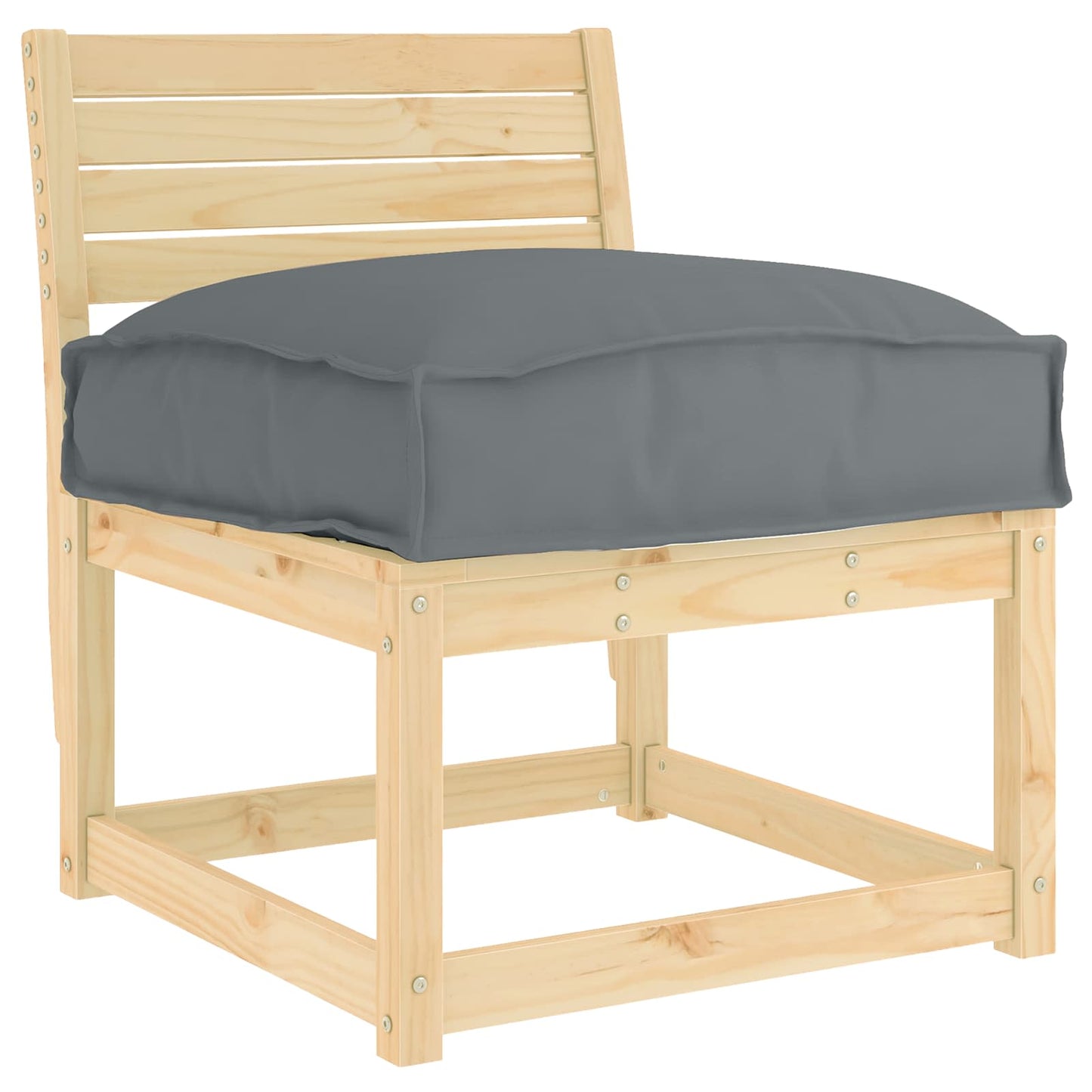 Pude Antracit 50 x 50 x 12 cm Oxford stof