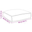 Pude Antracit 50 x 50 x 12 cm Oxford stof