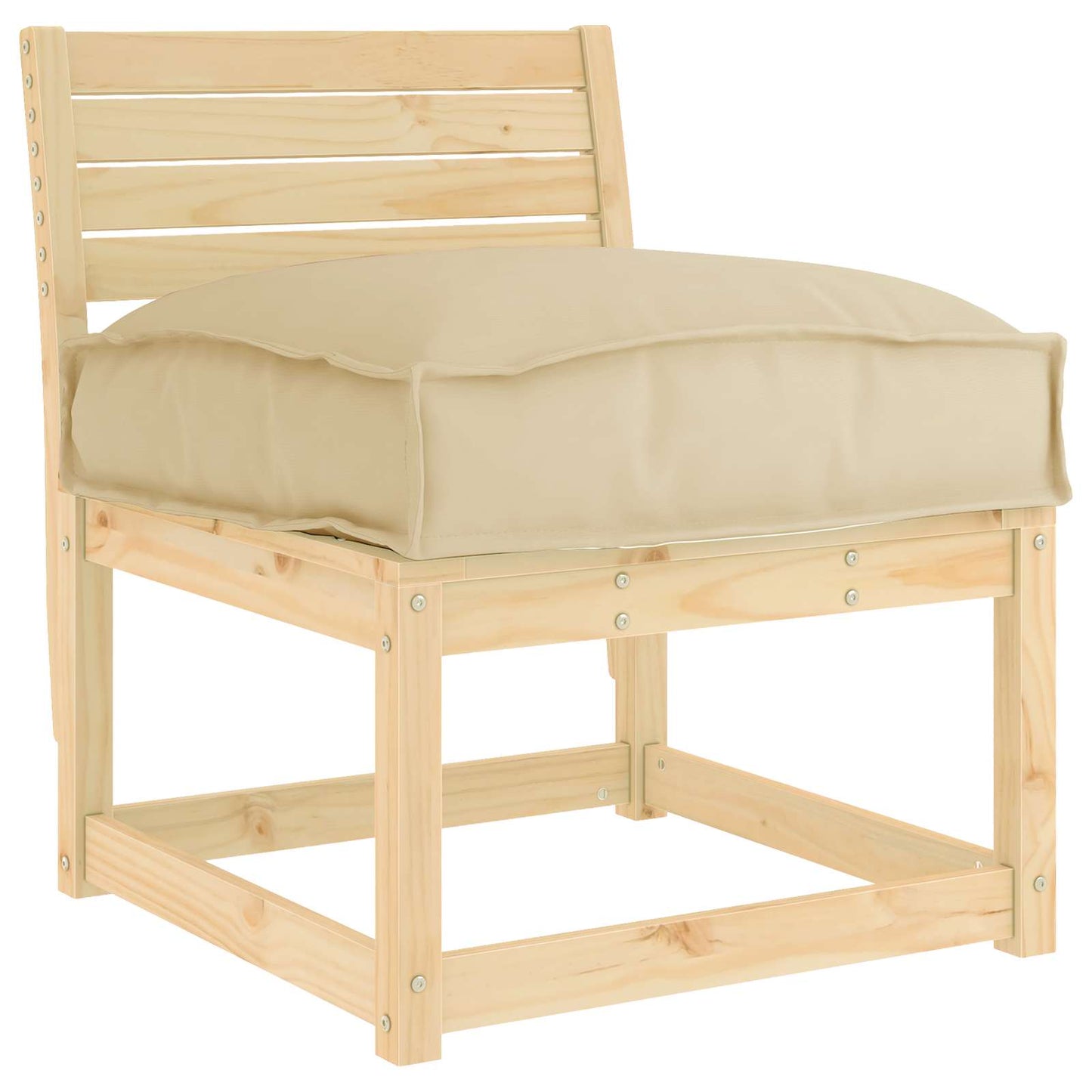 Pude Beige 50 x 50 x 12 cm Oxford stof