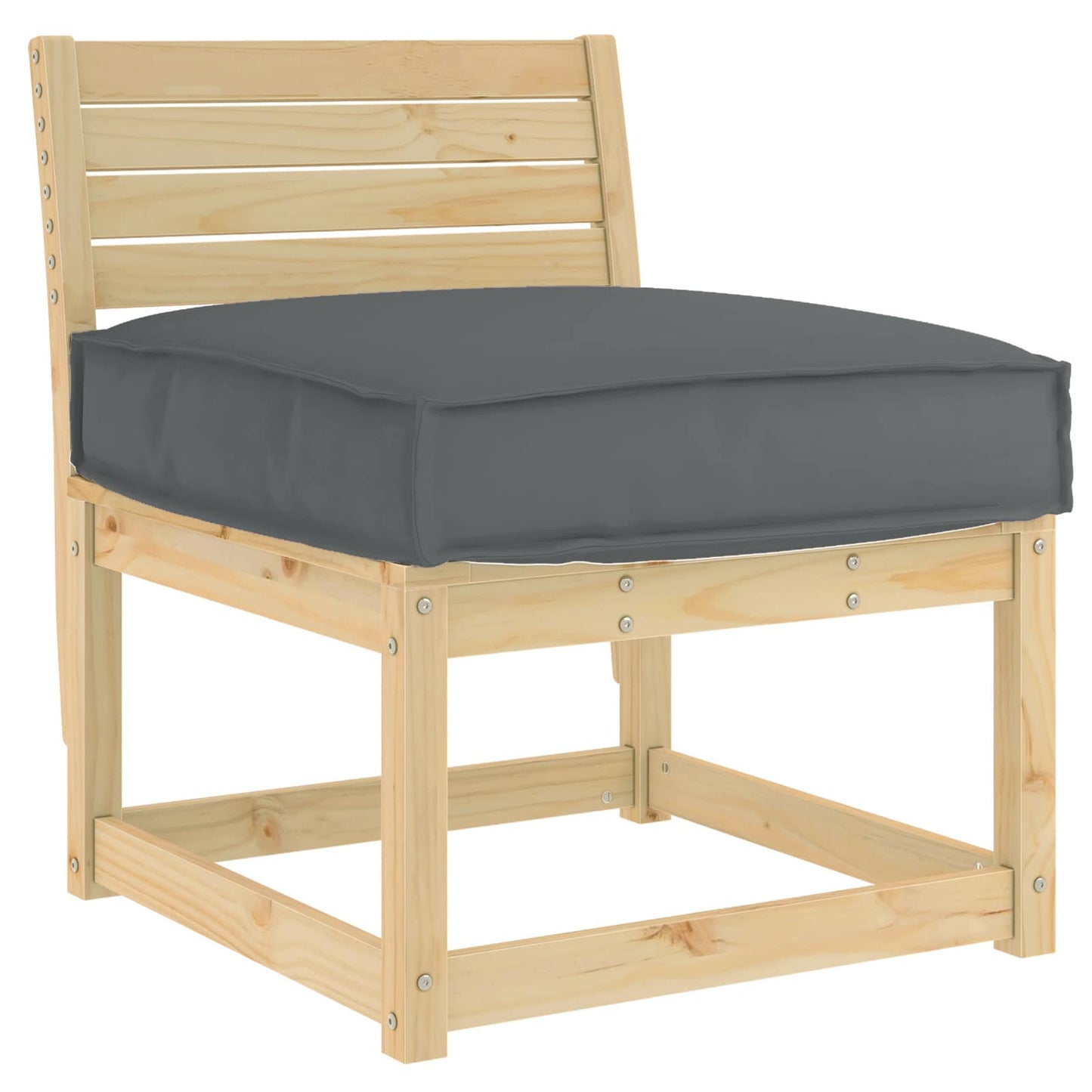 Pude Antracit 60 x 60 x 12 cm Oxford stof