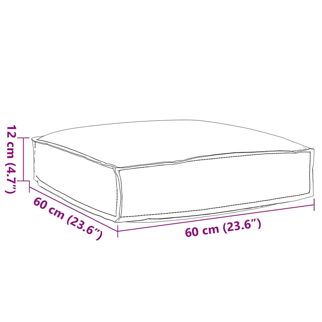Pude Kongelig blå 60 x 60 x 12 cm Oxford stof