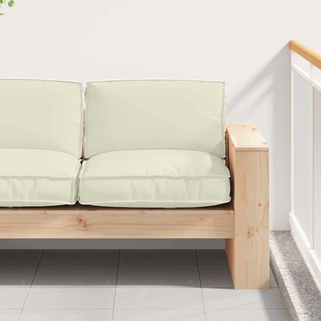 Pude Creme 80 x 80 x 12 cm Oxford stof