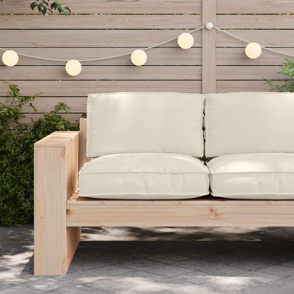 Pude Creme 80 x 80 x 12 cm Oxford stof
