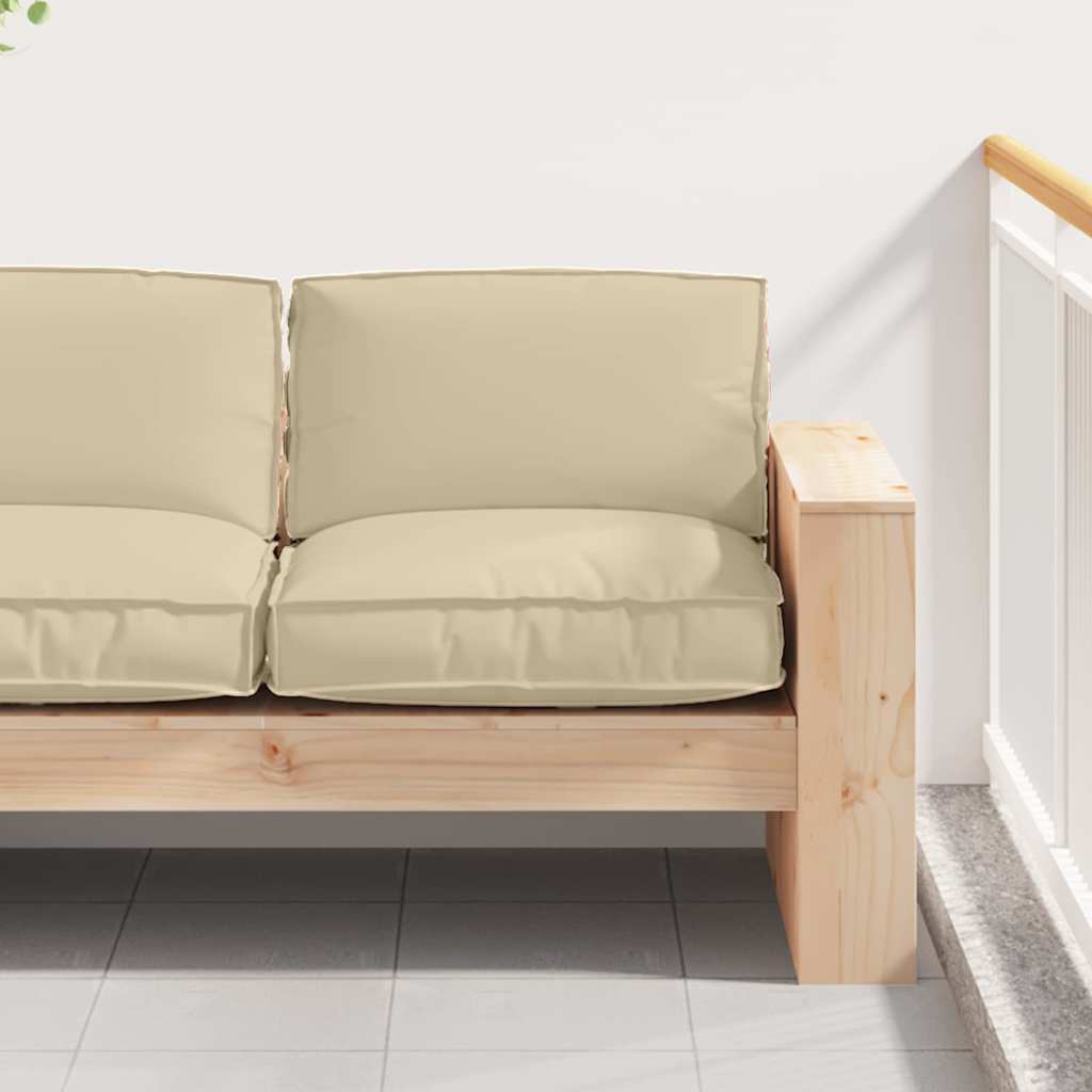 Pude Beige 80 x 80 x 12 cm Oxford stof