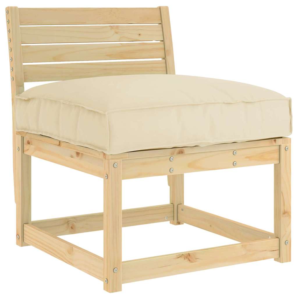 Pude Beige 80 x 80 x 12 cm Oxford stof