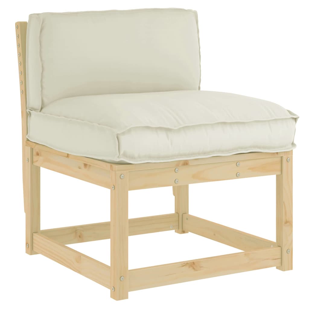 Pude Creme 70 x 40 x 12 cm Oxford stof