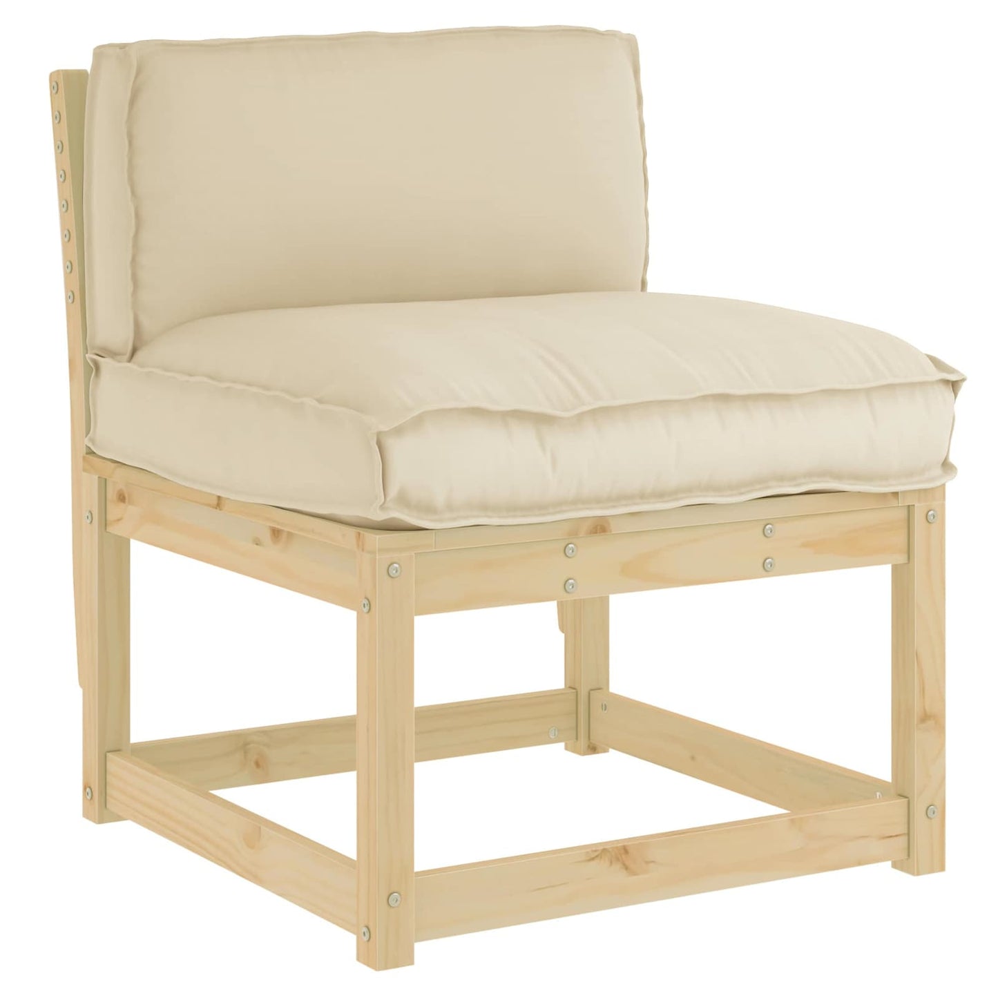 Pude Beige 70 x 40 x 12 cm Oxford stof