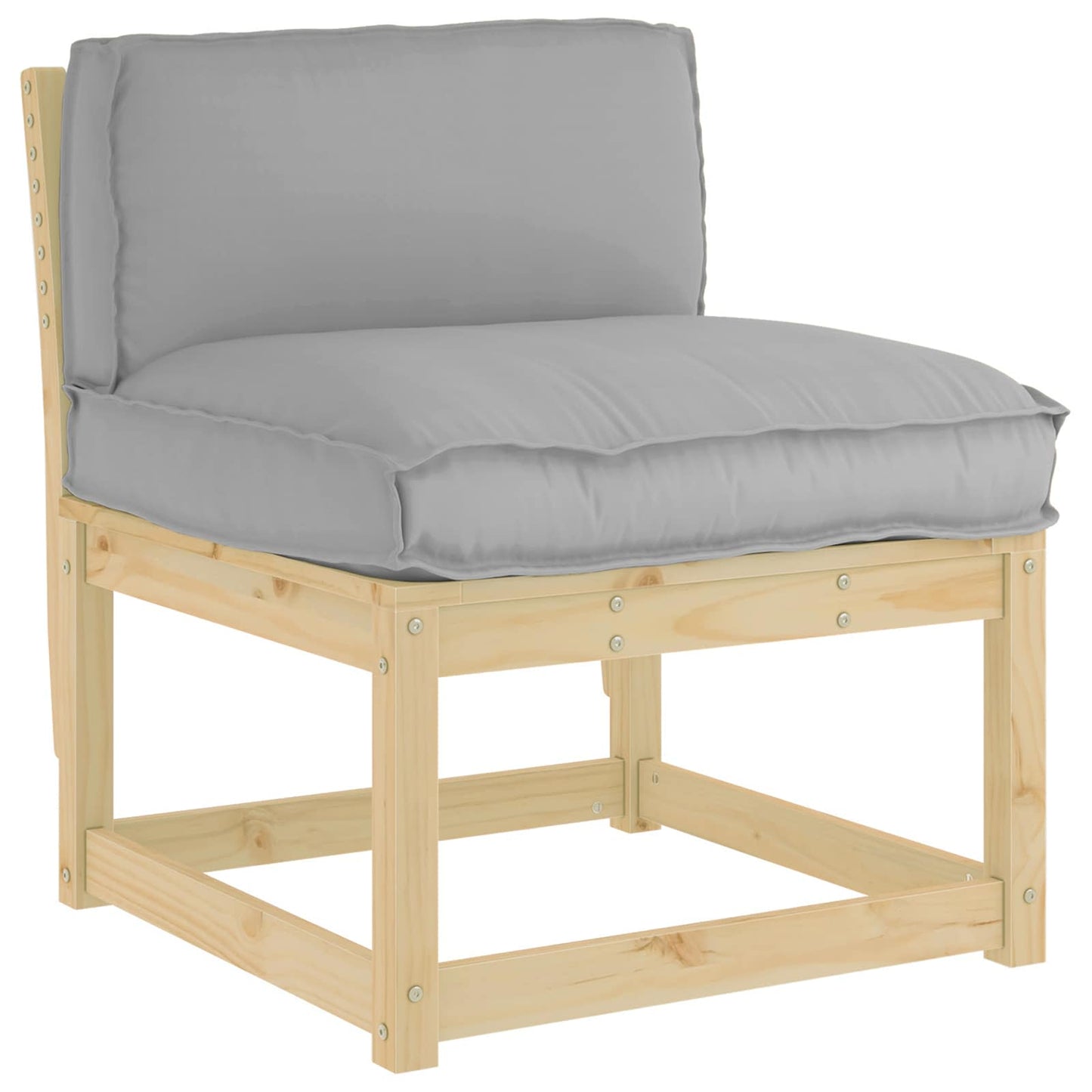 Pude Grå 80 x 40 x 12 cm Oxford stof