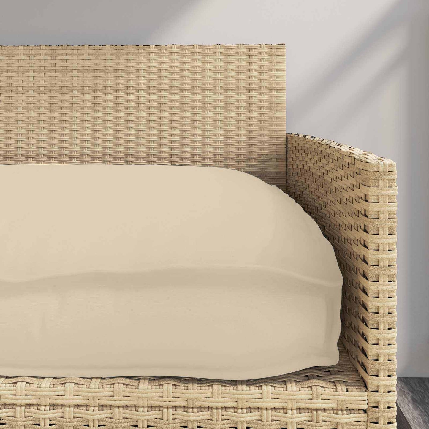 Pude Beige 120 x 60 x 12 cm Oxford stof