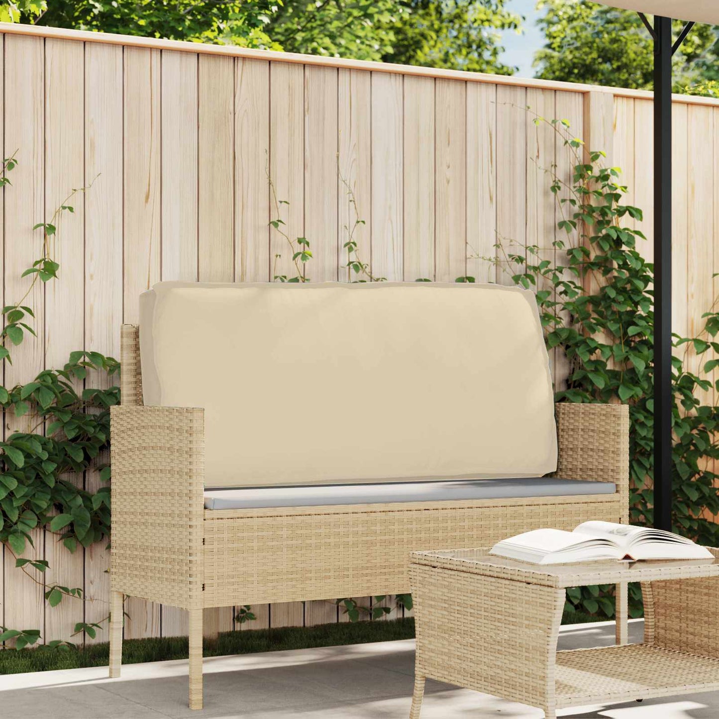 Pude Beige 120 x 60 x 12 cm Oxford stof