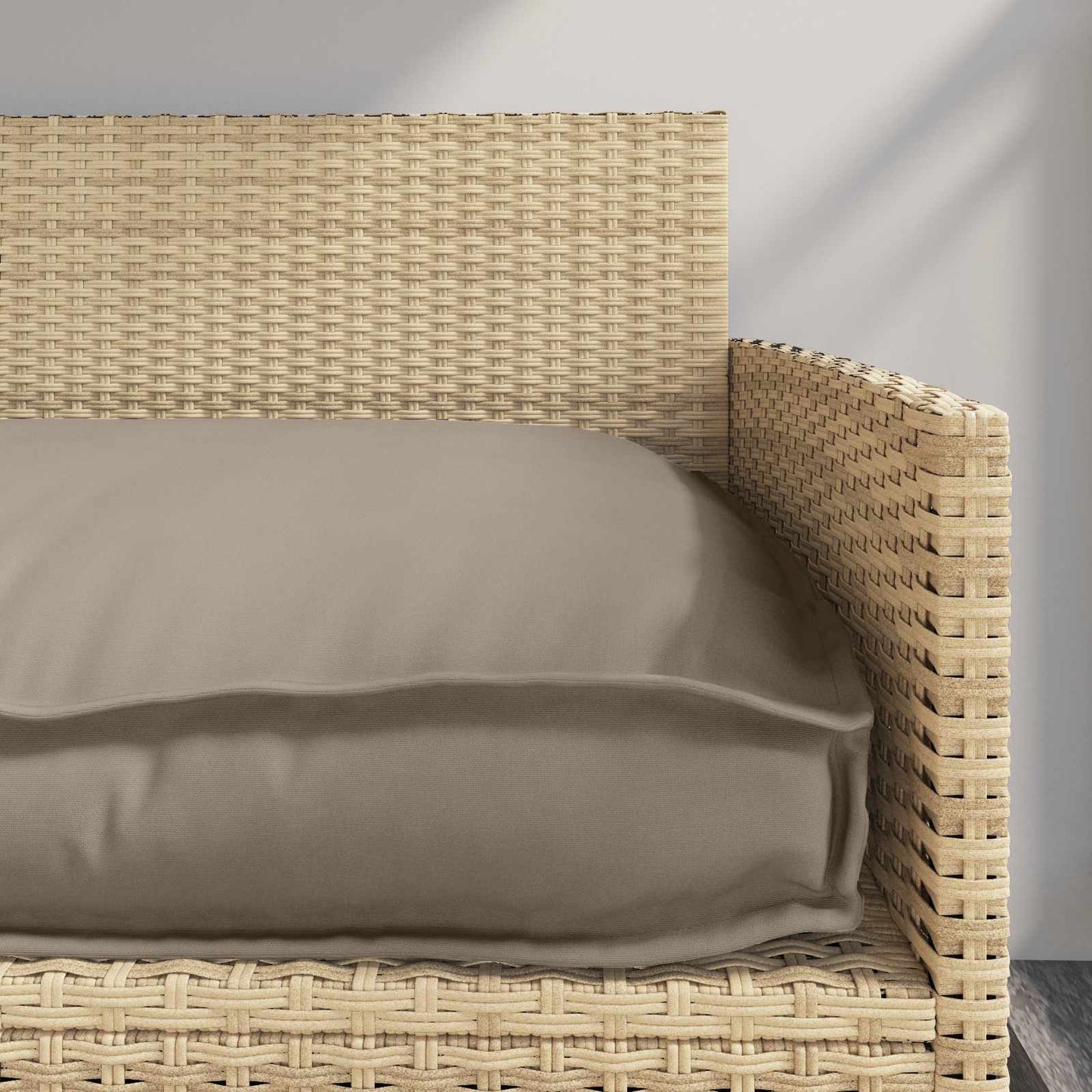 Pude Oxford stof Gråbrun 120 x 60 x 12 cm