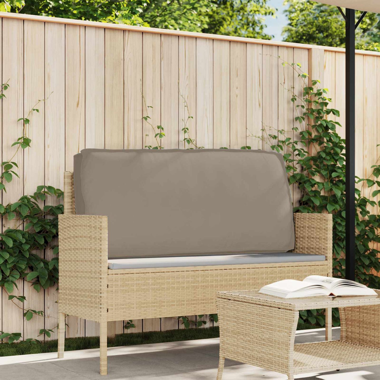 Pude Oxford stof Gråbrun 120 x 60 x 12 cm