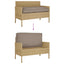 Pude Oxford stof Gråbrun 120 x 60 x 12 cm